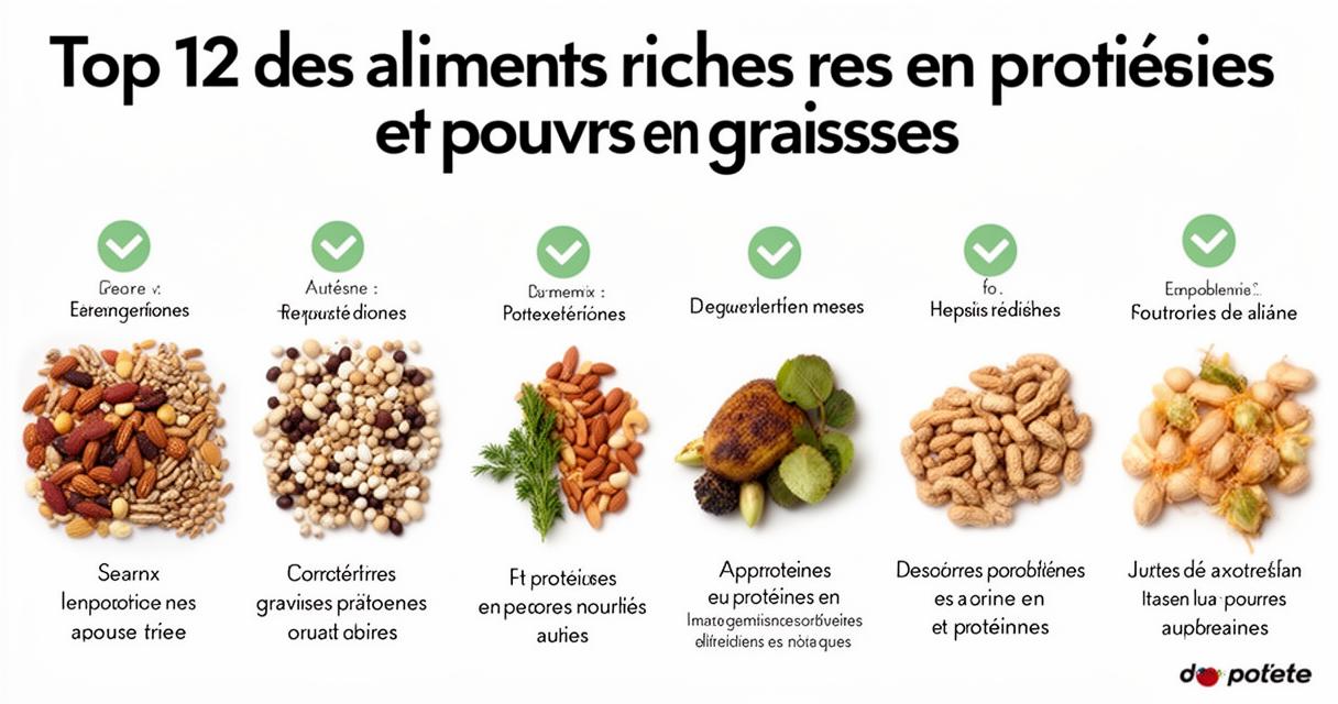 Découvrez le Top 12 des aliments riches en protéines et pauvres en graisses pour une alimentation équilibrée avec les lentilles